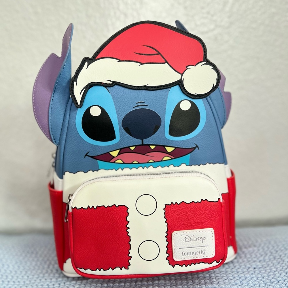 Disney Loungefly Stitch Santa Backpack